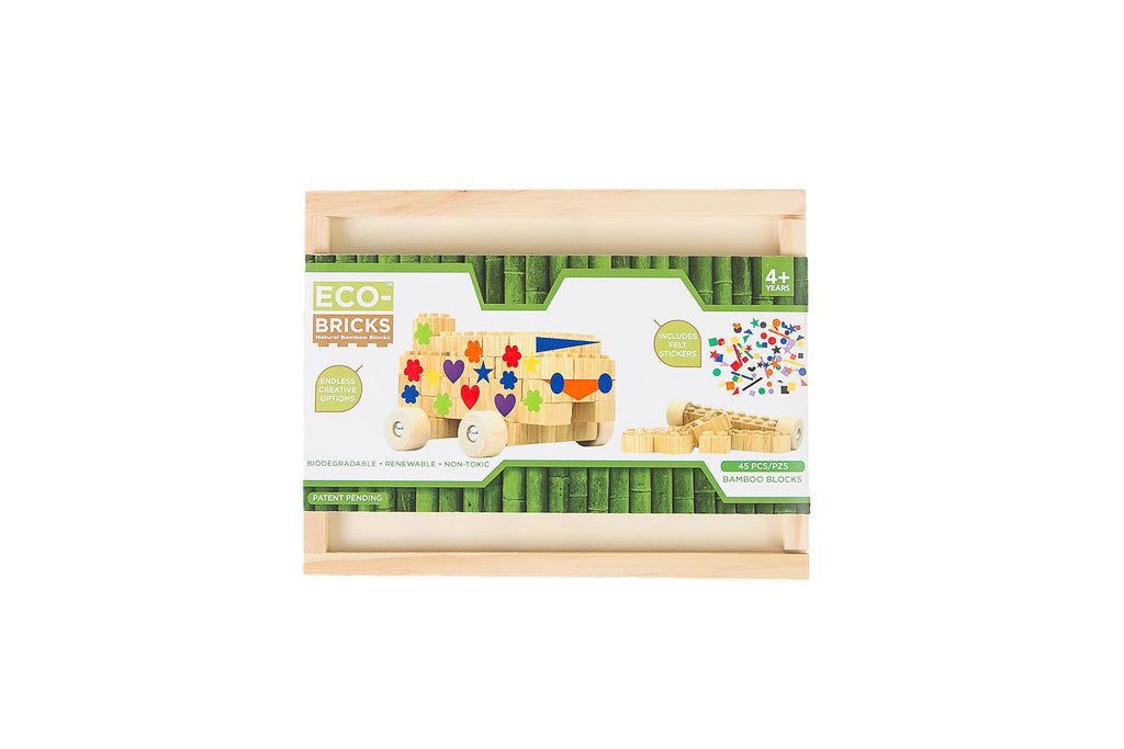 Bamboo Bricks 145 Piece- Sustainable Biodegradable Construction Toys